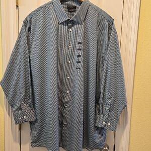 Shaquille O’Neal, XLG dress Blue Grern Plaid Cooling Shirt